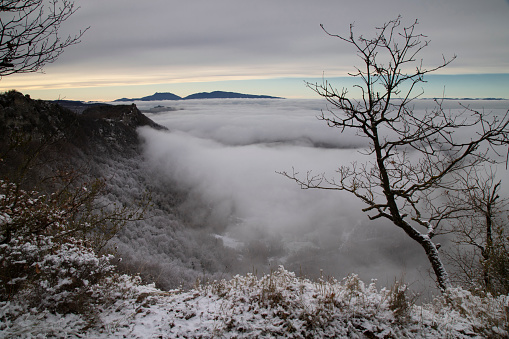 Cuesta del Diablo at winter at Cerro Castillo National Park in the Chilean Patagonia