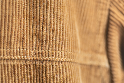 Corduroy fabric close-up