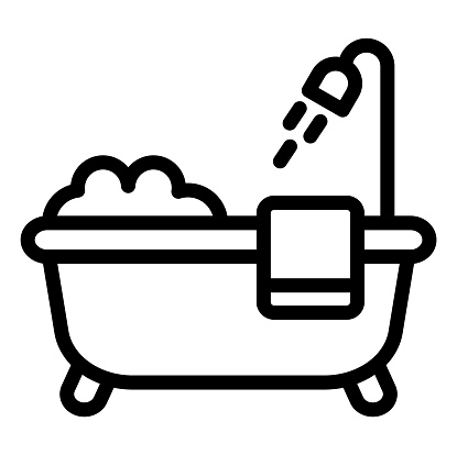 Bathtub Vector Icon Design Illustration