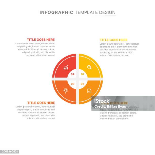 Round Form Layout Circular Layout Round Matrix Infographic Design Template With 4 Options ...