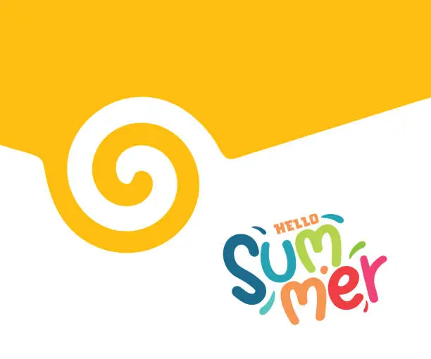 Vector illustration of Summer Background. Summer lettering. Template vector stock illustration