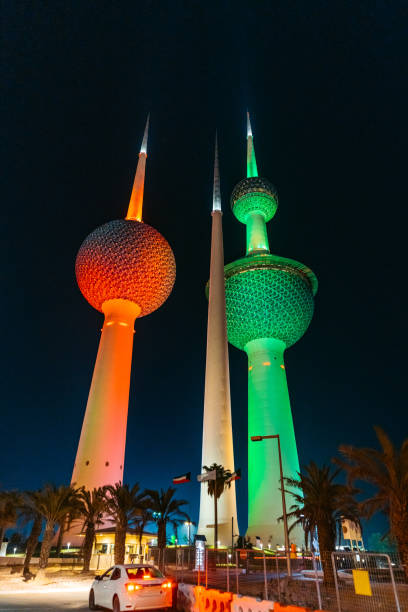 istock Illuminated Kuwait Towers At Night 2009983183