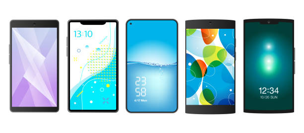 istock New smartphone lineup, smartphone sample comparison images, collection of various types of mobile phone models, vector illustration material on transparent background 2009996035