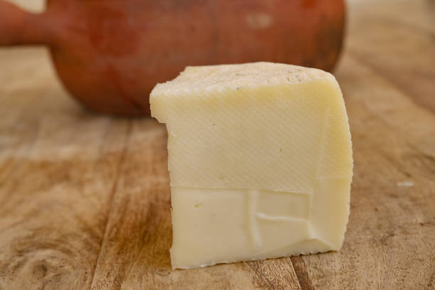 wedge of artisanal sheep's caciotta