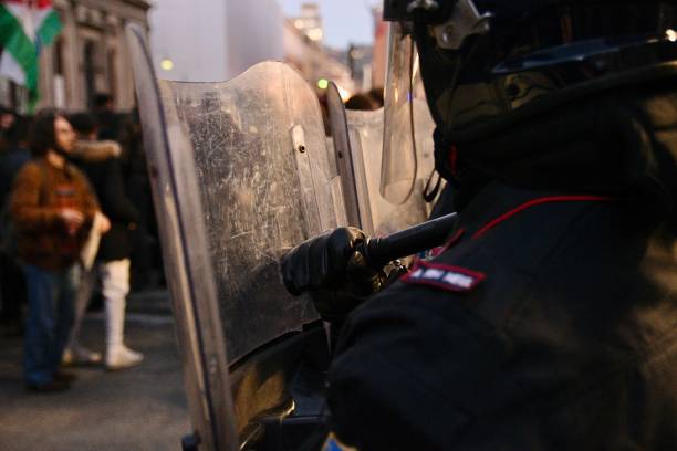 istock Law enforcement in riot gear 2010037863