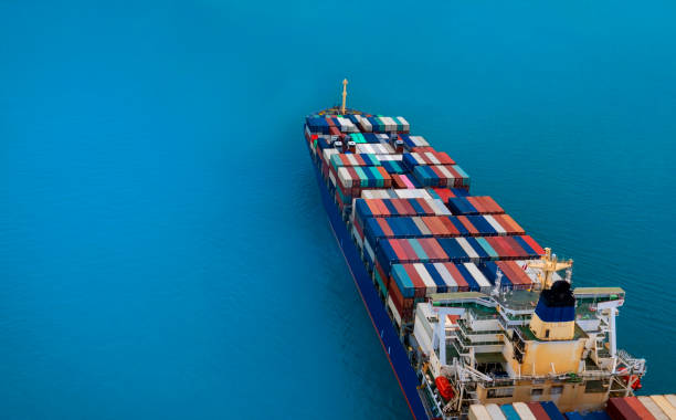istock Business trip with ship of partner connection Container Cargo freight ship for Import Export ,which The logistic and transportation of International scene 2010059886