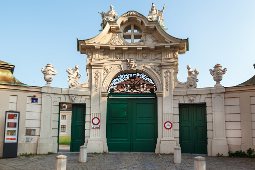 Sète, France - October 29,2021: The front facade of the municipal theatre in Sète, France.