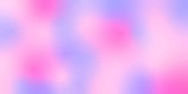 Vector illustration of Iridescent holographic pink and violet gradient spots