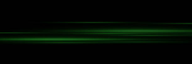 istock Horizontal glare of light. Laser beams, light neon lines. Beautiful reflections of light. Glowing stripes. 2010128522