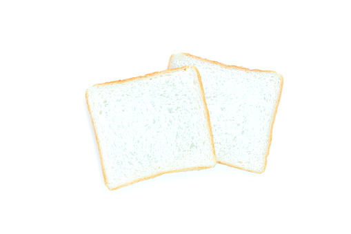 Sliced loaf bread isolated on white background, Wheat bread sliced