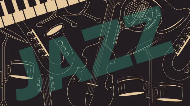 Vector illustration of jazz poster illustration