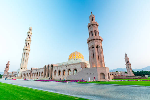istock The Sultan Qaboos Grand Mosque view in golden hour 2010166739