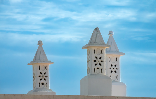 The beautiful Algarvian chimneys (ChaminÃ© Algarvia), have becaome a symbol for the Algarve region of Portugal