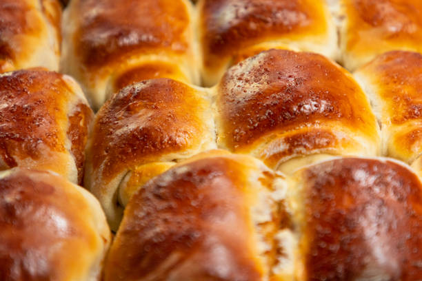 istock Traditional homemade yeast rolls filled with jam 2010207086