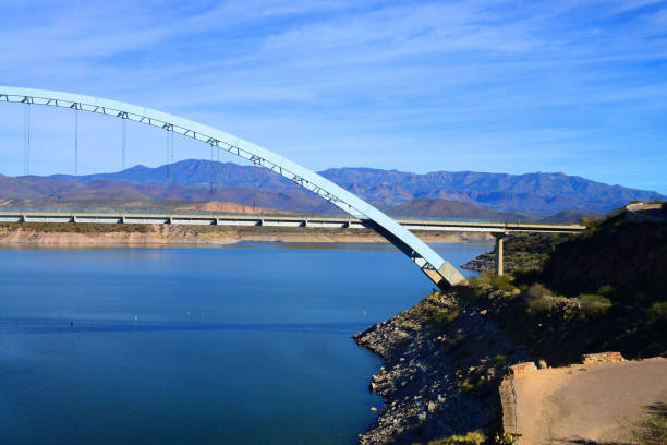 Roosevelt Bridge and Roosevelt lake in southeast Arizona