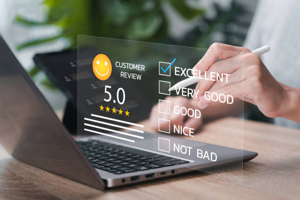 istock Customer Review and Best Experience Concept, Women use laptops check on the check box for Best Excellent Services Rating, Top service score satisfaction, Excellent Feedback Best of product and service 2010281700