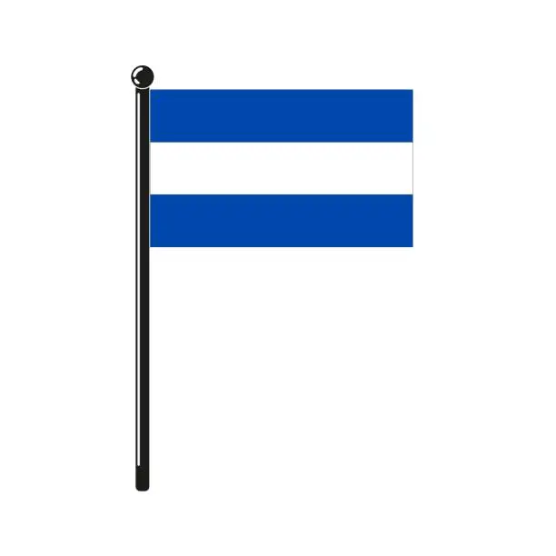 Vector illustration of Civil flag of Republic of El Salvador