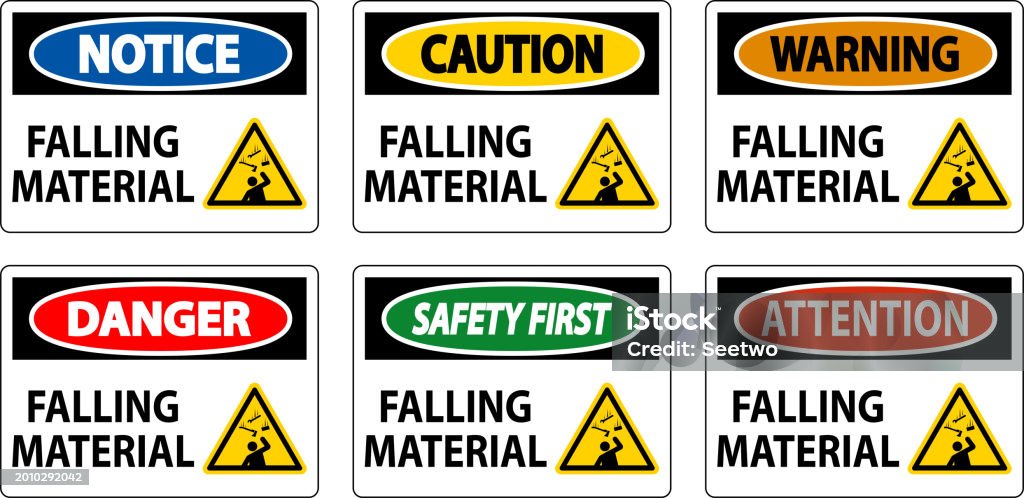 Material Object Sign Danger Sign Falling Material Stock Illustration - Download Image Now ...