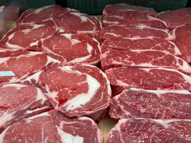 istock Close up of steak in a butcher’s case 2010308721