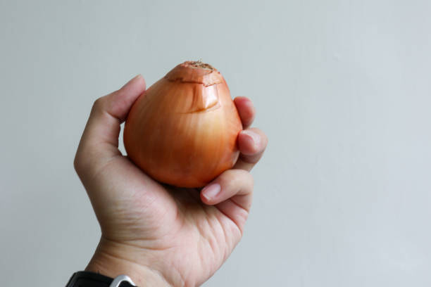 istock a young man's hand holds an onion, isolated on a white background 2010308993