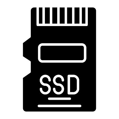 SSD Card icon vector image. Can be used for Technology.