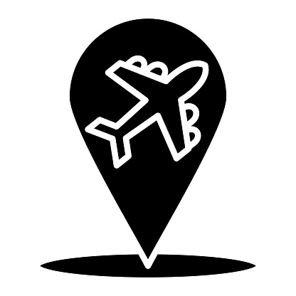 Flight Location icon vector image. Can be used for Aviation.