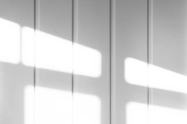 istock White Door Background with Bright Light and Shadow,Empty Wood Door room with Sunlight reflect on white plaster paint,Backdrop  mockup display for product design presentation 2010393502