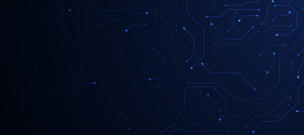 Dark blue futuristic digital technology background, modern communication technology concept, technology background