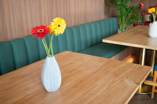 Retro romantic cafe and restaurant decoration, stock photo