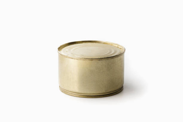 istock Metal yellow can for canning without a label on a white background. Isolated 2010536787