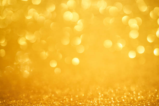 istock Abstract blur glowing golden color panoramic background. 2010540630