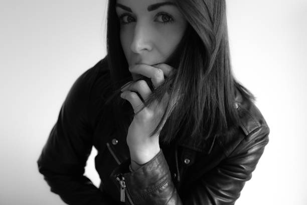 Woman portrait black and white