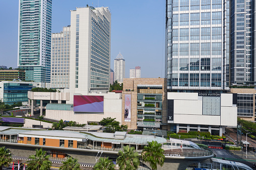 Jakarta - August 30, 2023: plaza Indonesia, an upscale shopping mall located in Central Jakarta