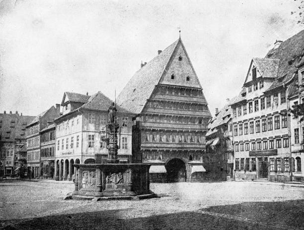 istock Sport and pastimes in 1889: Market Square, Hildesheim, Germany 2010564398