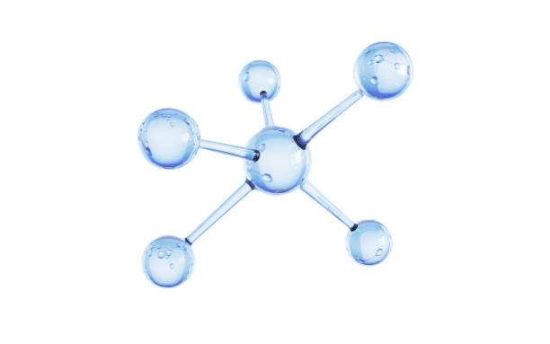 istock Molecule Transparent Blue, Science and Medicine Concept, Clipping Path 2010585623