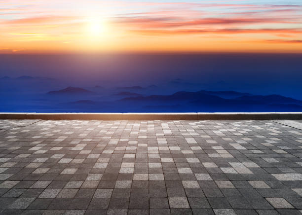 istock Empty brick road on top of mountain 2010589293