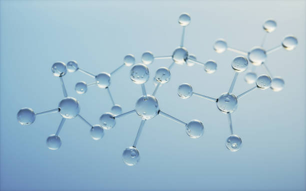 istock Molecule Transparent Blue, Science and Medicine Concept, Depth Of Field 2010589300