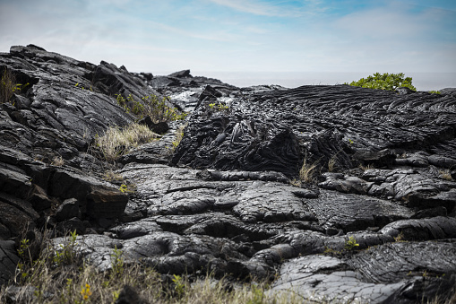 Lava Bed Shot at the Volcano National Park on the Big Island of Hawaii