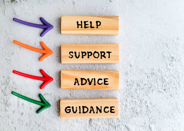 istock Help , support , advice and guidance words on wooden blocks 2010662866