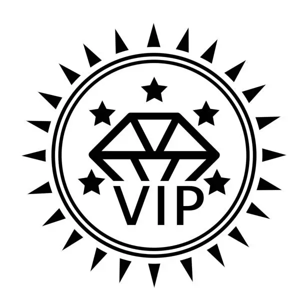 Vector illustration of Vector illustration, logo, vip icon. Highlighted on a white background.