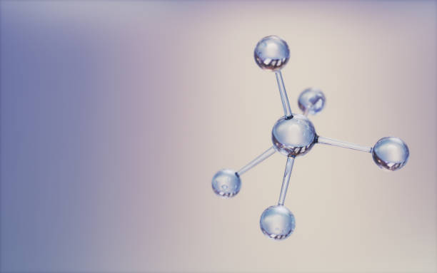 istock Transparent Molecule on Gradient Background, Science and Medicine Concept, Depth of Field 2010711358