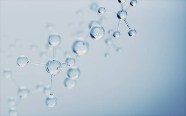 istock Transparent Molecule on Gradient Background, Science and Medicine Concept, Depth of Field 2010715145