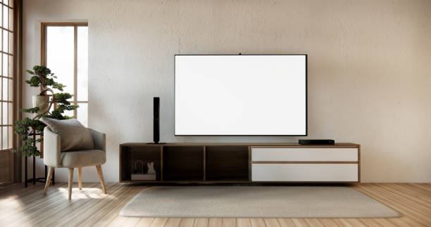 istock Modern japan style and purple decorated with  cabinet on white wall. 2010720931