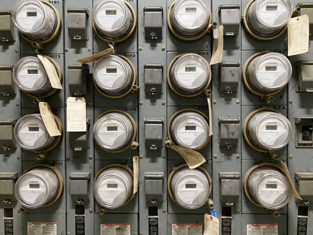 istock Electric meters in an apartment building 2010746251
