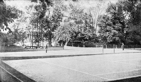 Sport and pastimes in 1889: Women tennis, Hastings on Hudson