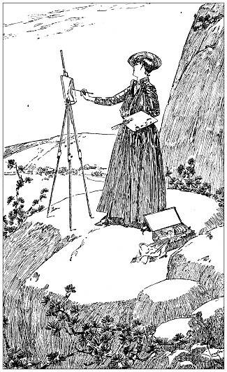 Sport and pastimes in 1889: Woman artist