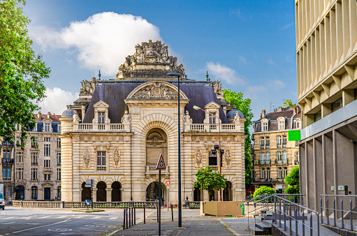 Paris, France - September 21 2020: The Comédie-Française or Théâtre-Français is one of the few state theatres in France. Founded in 1680, it is the oldest active theatre company in the world.