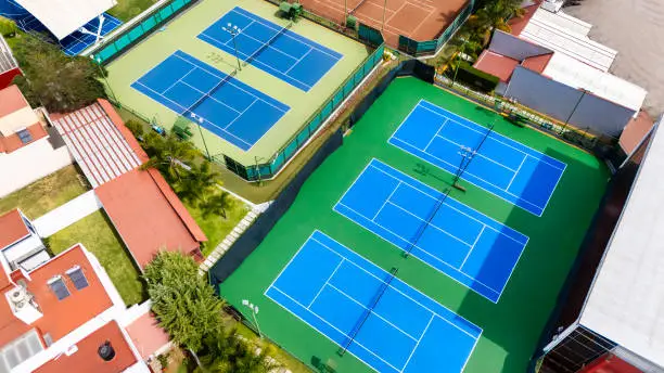 Photo of Aerial view of tennis courts