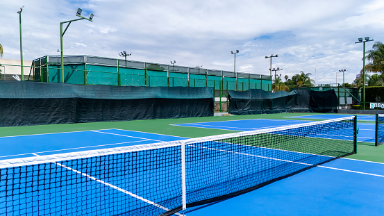 Clean tennis courts