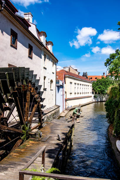 istock Old watermill in Prague city in summer 2010904305